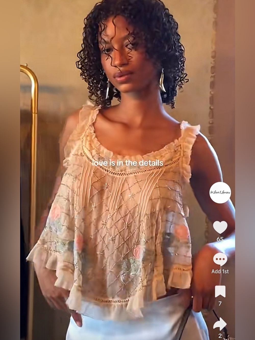 ISO—For love and lemons Spellbound Rose Beaded Blouse